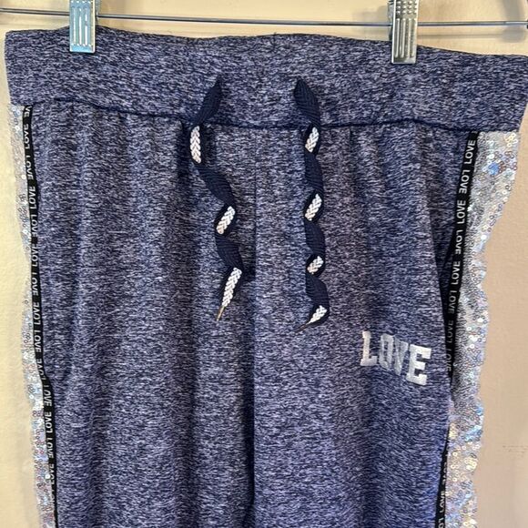 AQ-Sport Sequinned Blue Hoodie and Jogger Set - Picture 9 of 15